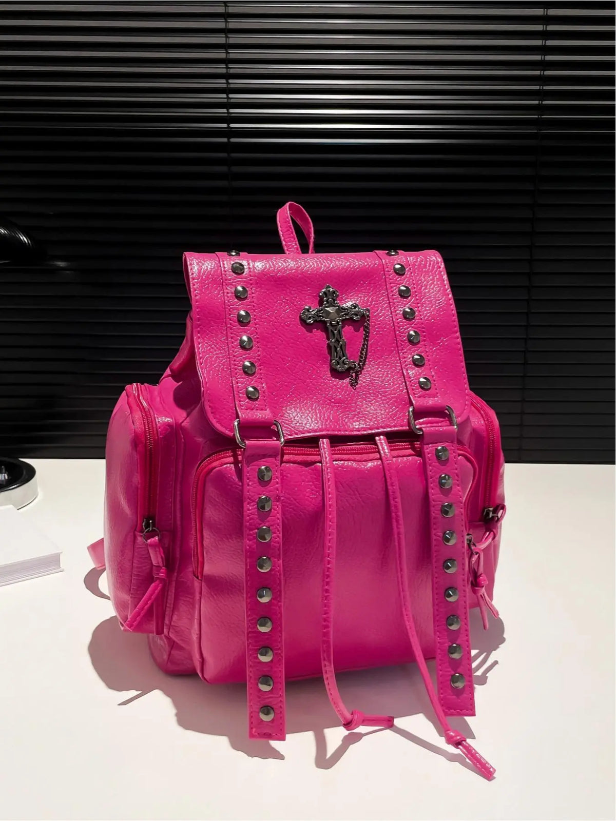 Punk Style Rivet Decor Backpack, Fashionable Urban Backpack for Women, Casual Trendy Daily Commuting Bag, Versatile High-Quality Backpack, Casual Backpacks