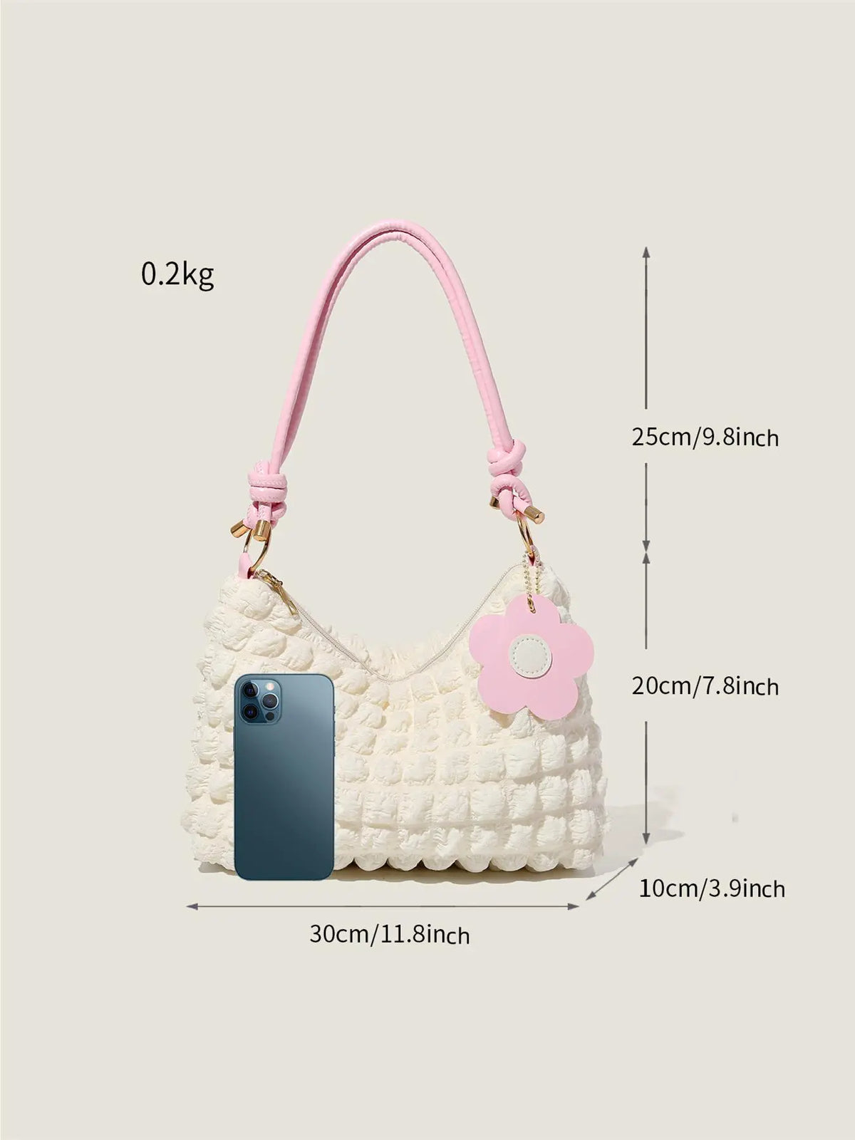 Women'S Textured Knot Design Tote Bag, Fashion Plush Underarm Handbag, Casual Quilted Shoulder Purse for Work & Daily Used, Fashionable Unique Bags, Everyday Crossbody Puffy Bag, Fluffy Crossbody Bag
