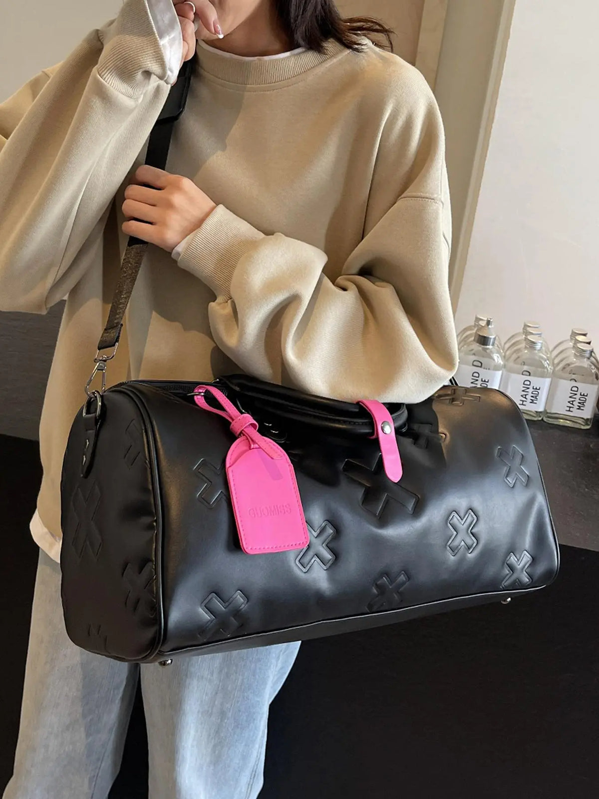 Fashionable and Versatile Travel Bag, Multifunctional Travel Bag, Minimalist Large Capacity Duffels, Lightweight Sports Fitness Bag for Short Business Trips, Casual Commuter Bag, Travel Duffle Bag