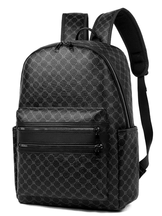 Large Capacity Circle Pattern Backpack, Simple Fashion Casual Men'S Backpack, Ideal for Students, Office Commute, Short Trips & Travel