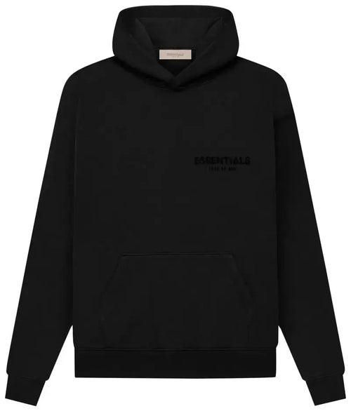 Fear of God Essentials Fleece Hoodie Stretch Limo Black over Sized Fit