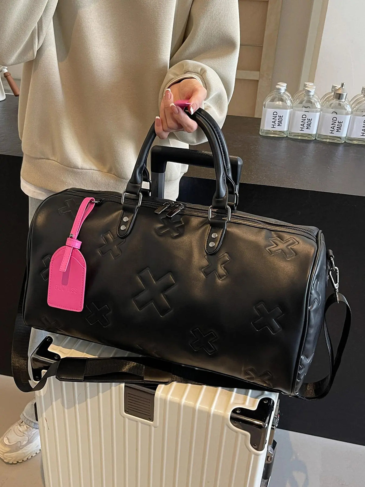 Fashionable and Versatile Travel Bag, Multifunctional Travel Bag, Minimalist Large Capacity Duffels, Lightweight Sports Fitness Bag for Short Business Trips, Casual Commuter Bag, Travel Duffle Bag