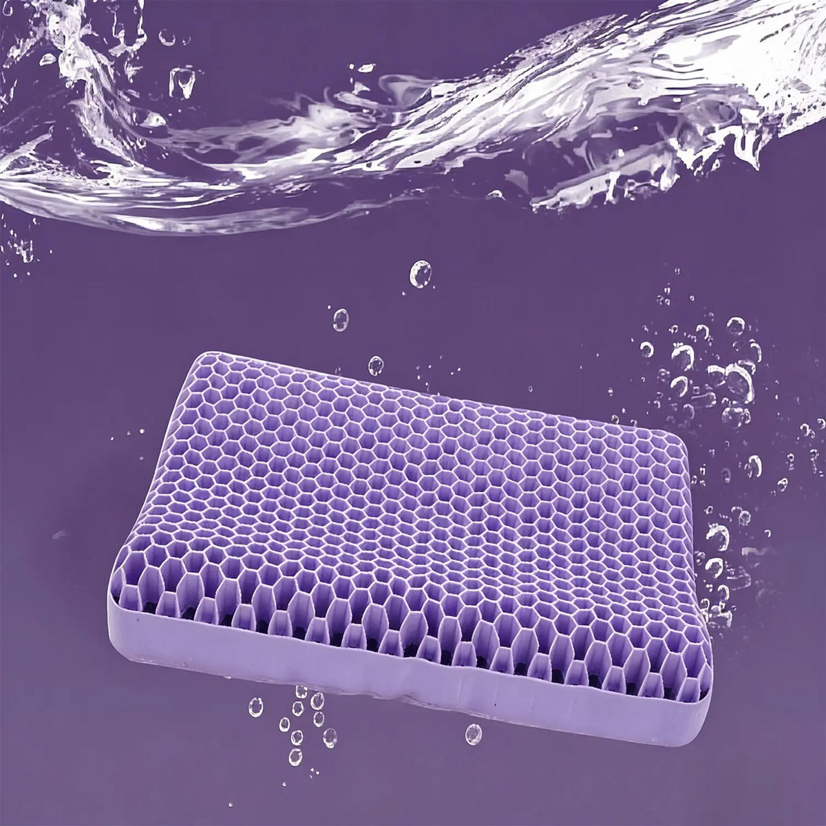 Purple Honeycomb Gel Pillow, 100% Elastic Mesh, Large-Size Contoured Ergonomic Cooling Pillow, Includes Breathable Cover, Fully Washable, Easy Maintenance, Ideal Cooling Pillow for Summer #GLOBAL PICKS