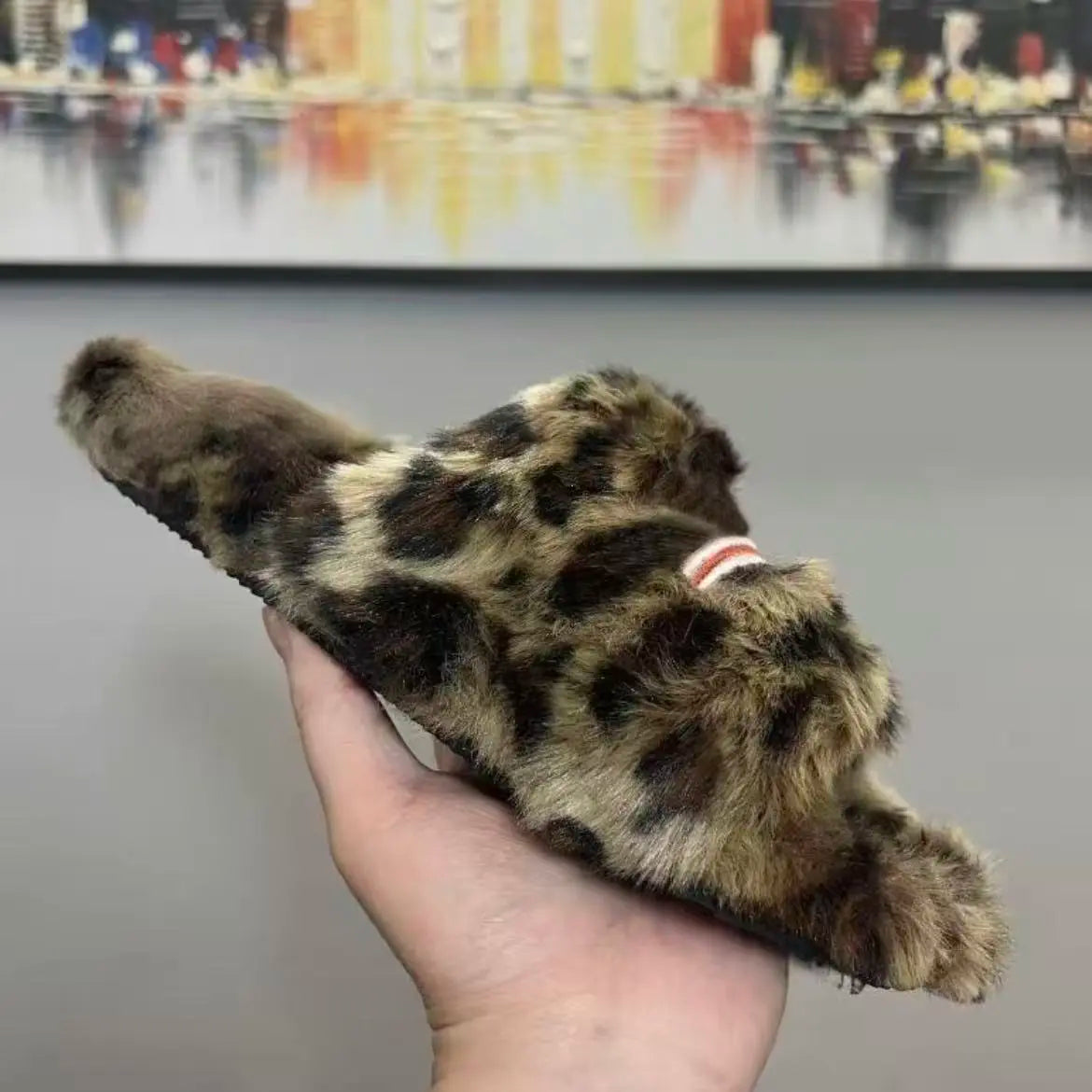 Outdoor Sports Slippers Unisex Mens and Women'S Cozy Fuzzy Plush Slippers for Lndoor Outdoor