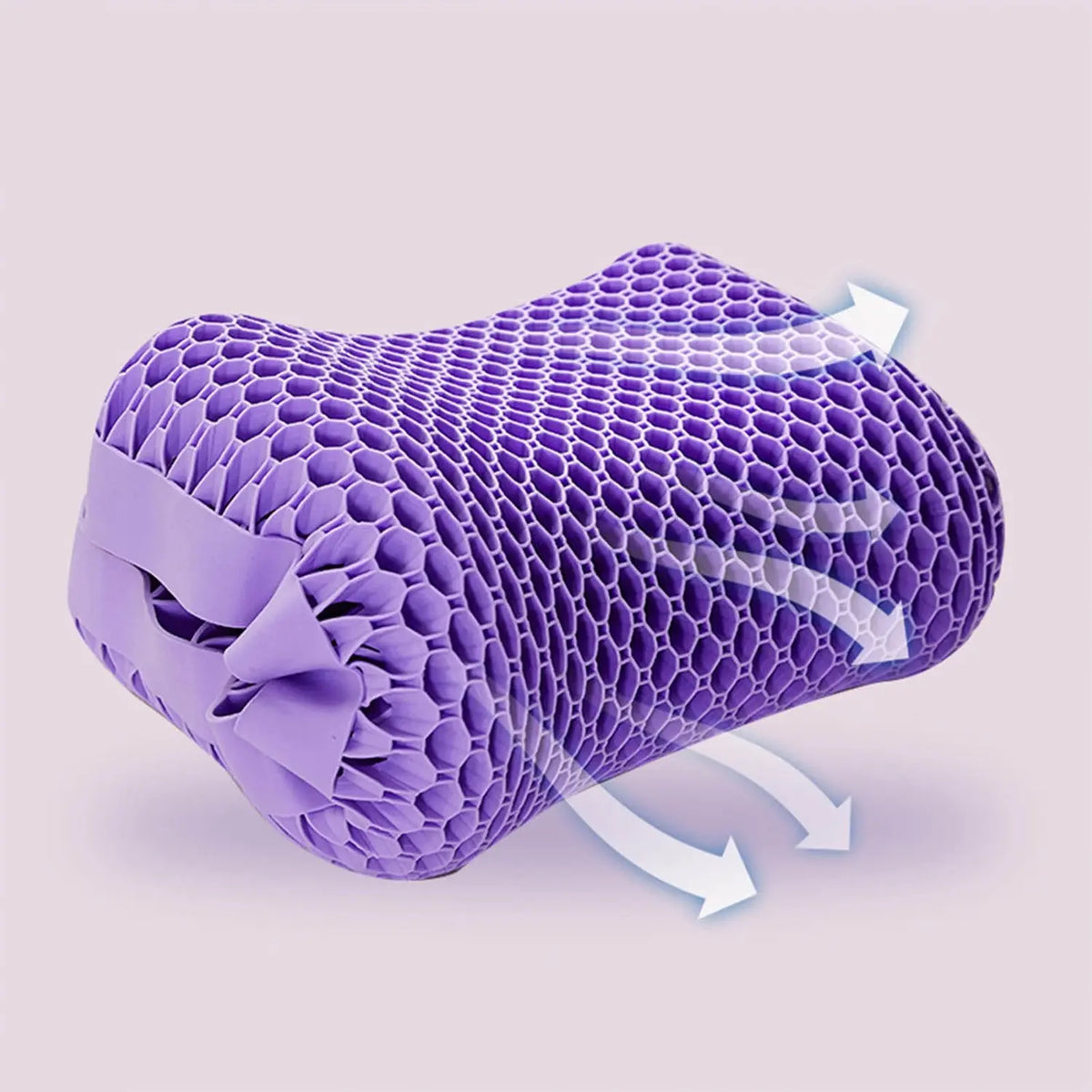 Purple Honeycomb Gel Pillow, 100% Elastic Mesh, Large-Size Contoured Ergonomic Cooling Pillow, Includes Breathable Cover, Fully Washable, Easy Maintenance, Ideal Cooling Pillow for Summer #GLOBAL PICKS