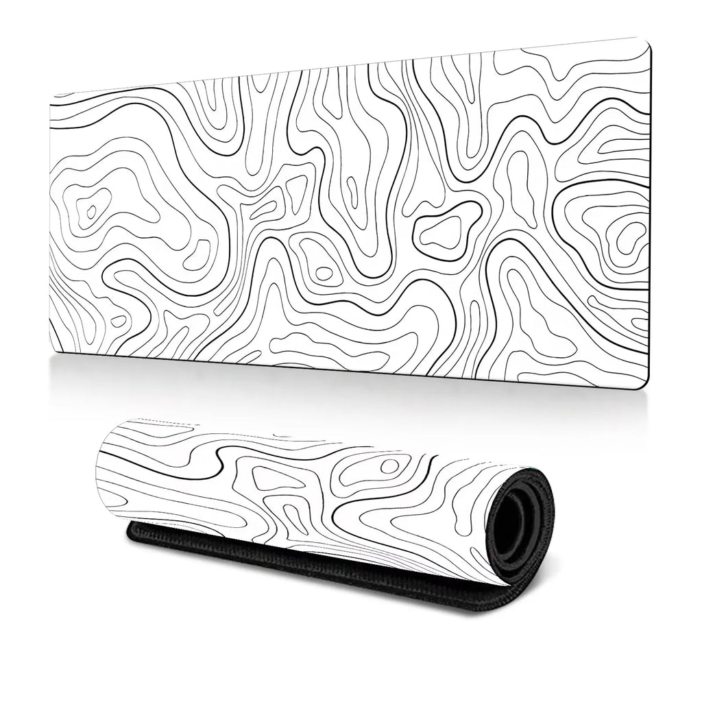 Topographic Gaming Mouse Pad - Premium Desk Setup Mat