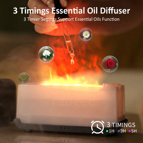 Zotion Flame Aroma Diffuser - LED Essential Oil Humidifier