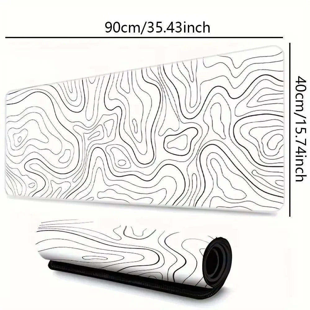 Topographic Gaming Mouse Pad - Premium Desk Setup Mat