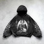 Y2K Gothic Graphic Oversized Hoodie | Premium Streetwear Collection