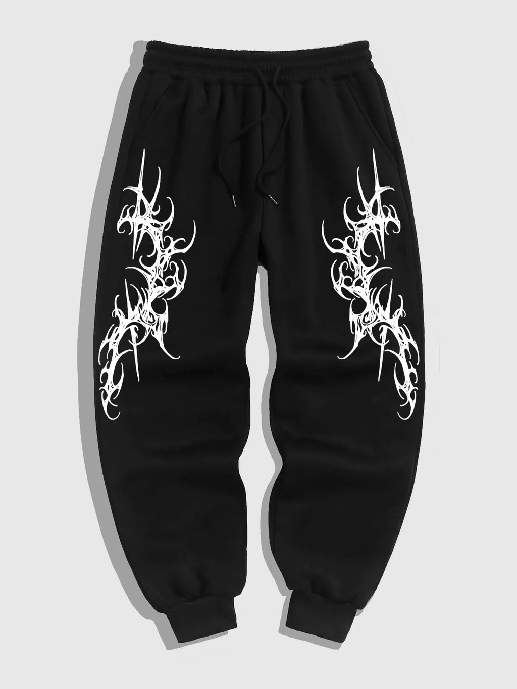 Men's Gothic Streetwear Jogger Pants – Graphic Hip Hop Cargo Sweatpants