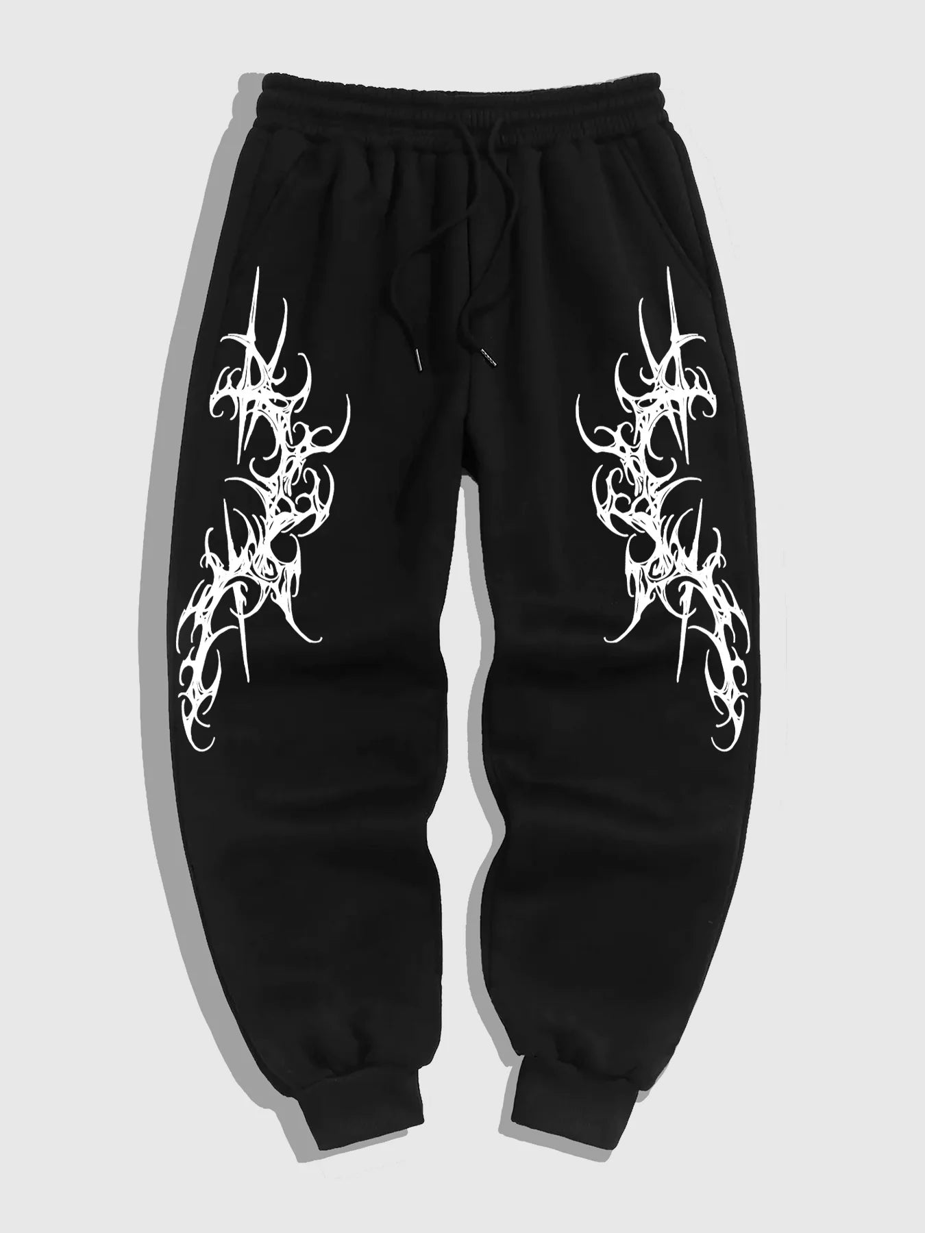 Men's Gothic Streetwear Jogger Pants – Graphic Hip Hop Cargo Sweatpants