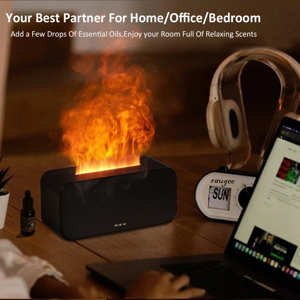Zotion Flame Aroma Diffuser - LED Essential Oil Humidifier