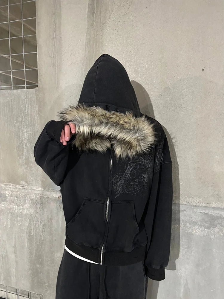 Eclipse Faux Fur Hoodie