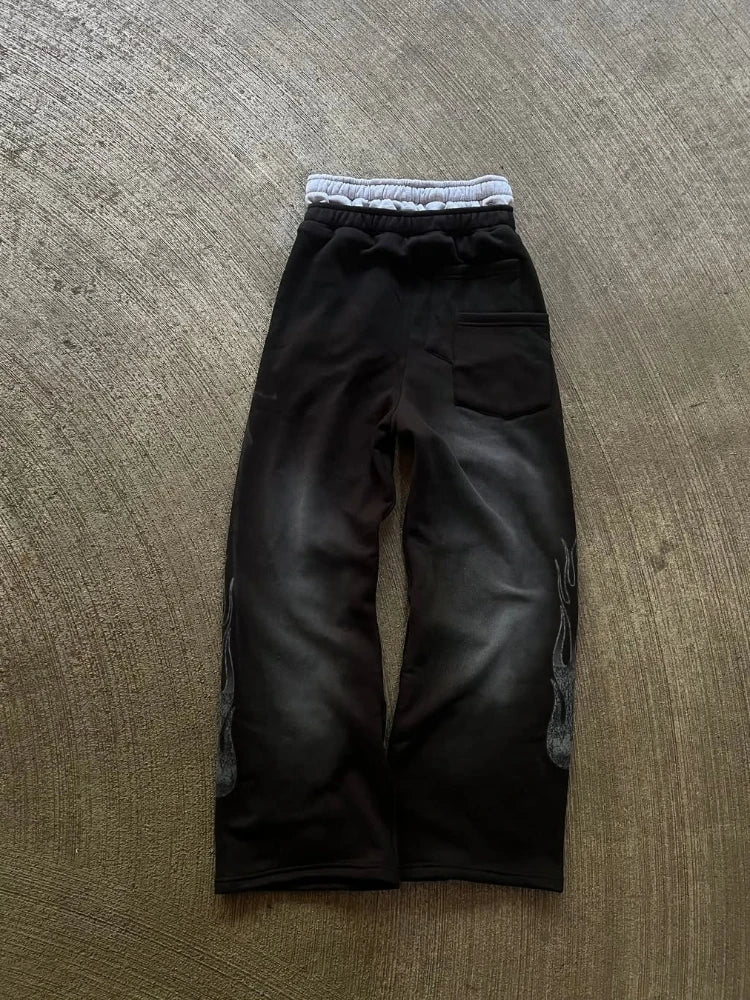 Oversized Embroidered Streetwear Pants