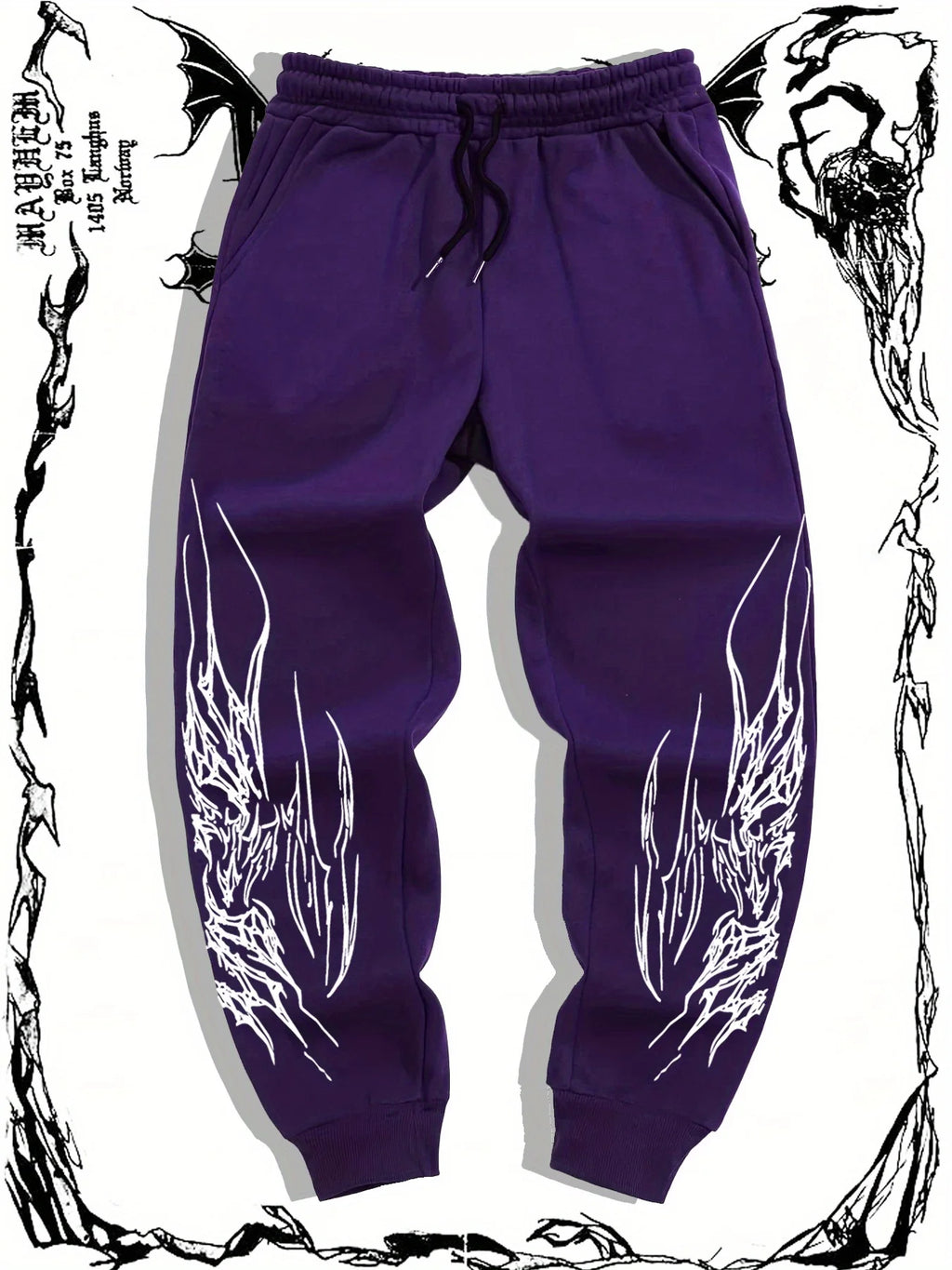 Men's Gothic Streetwear Jogger Pants – Graphic Hip Hop Cargo Sweatpants