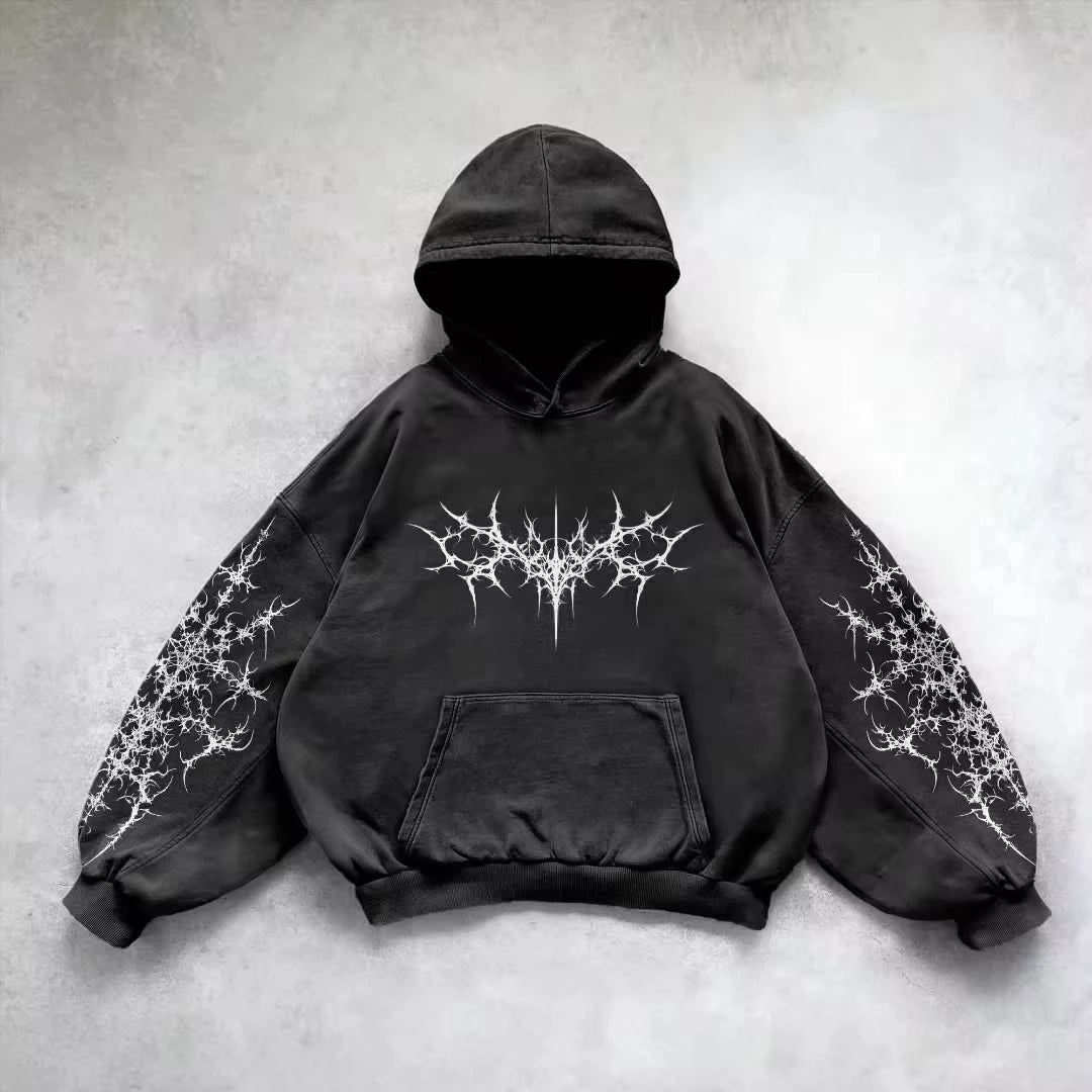 Y2K Gothic Graphic Oversized Hoodie | Premium Streetwear Collection