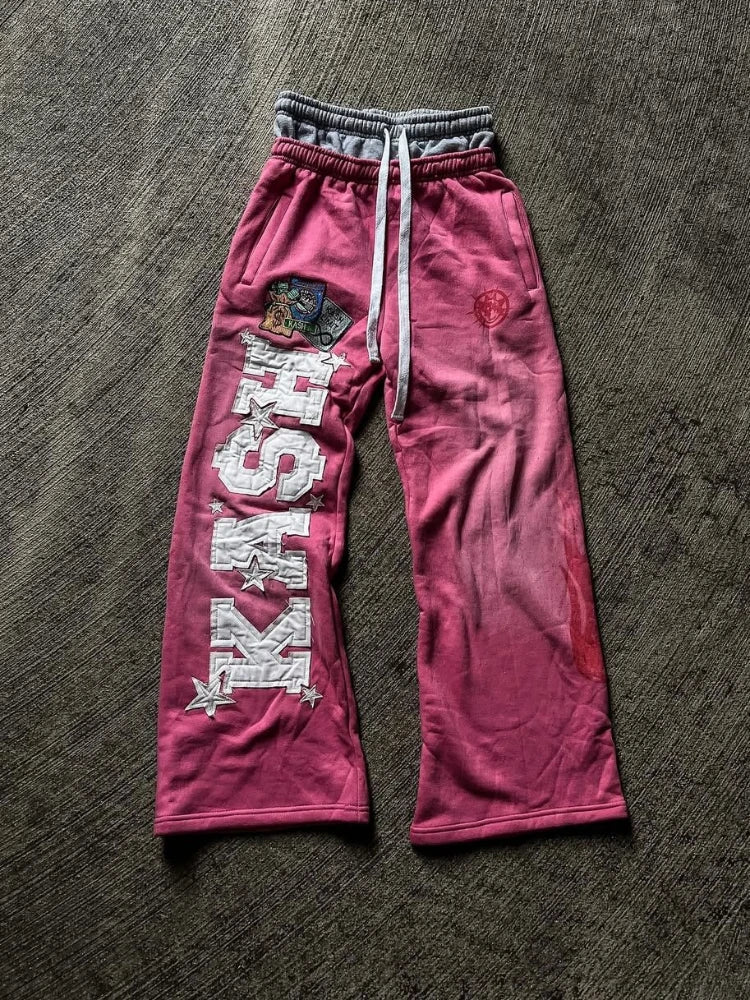 Oversized Embroidered Streetwear Pants