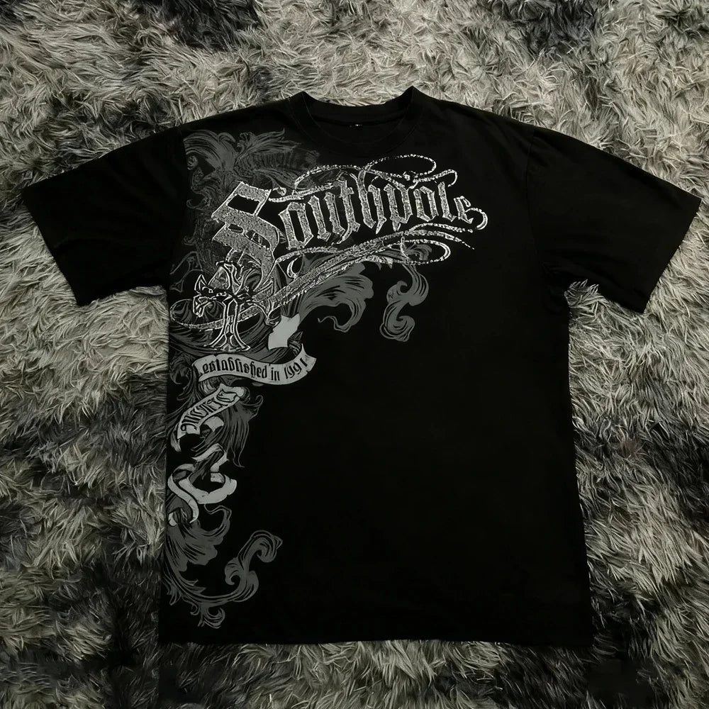 Y2K Gothic Oversized Graphic T-Shirts | Premium Streetwear Tee