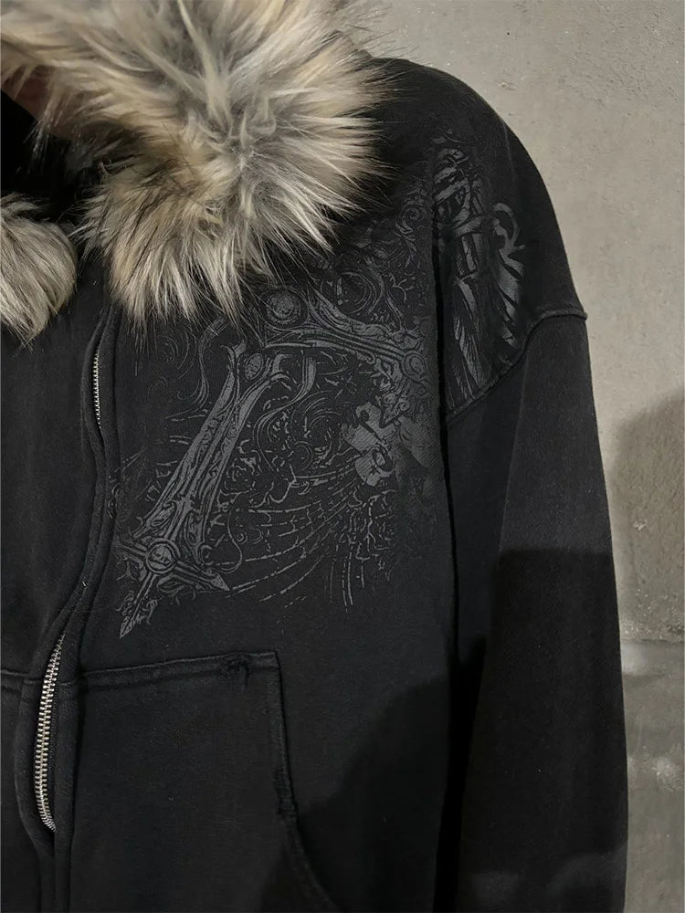 Eclipse Faux Fur Hoodie