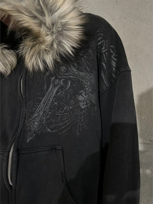 Eclipse Faux Fur Hoodie