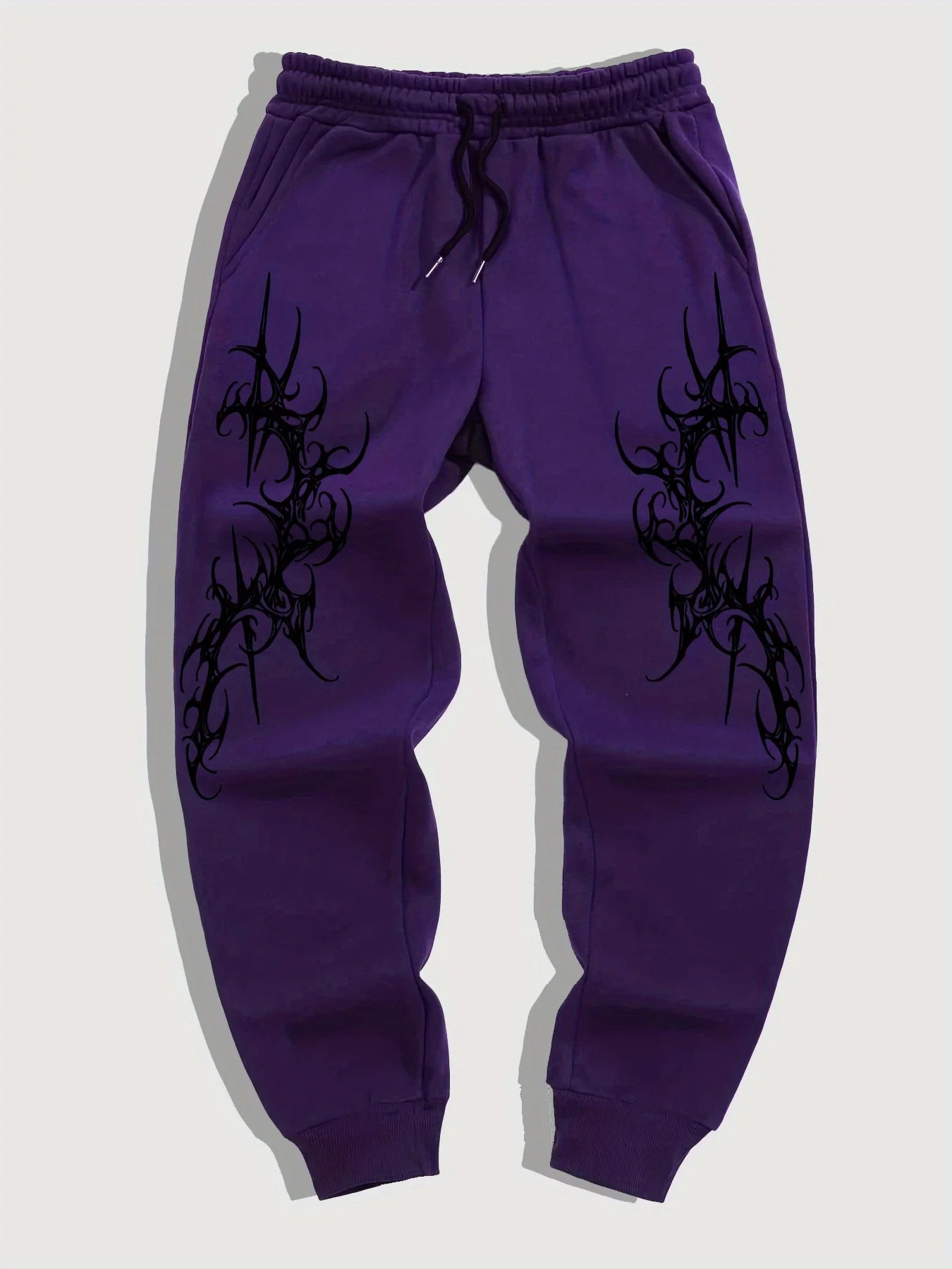 Men's Gothic Streetwear Jogger Pants – Graphic Hip Hop Cargo Sweatpants