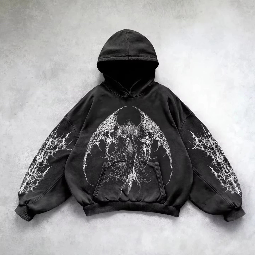 Y2K Gothic Graphic Oversized Hoodie | Premium Streetwear Collection