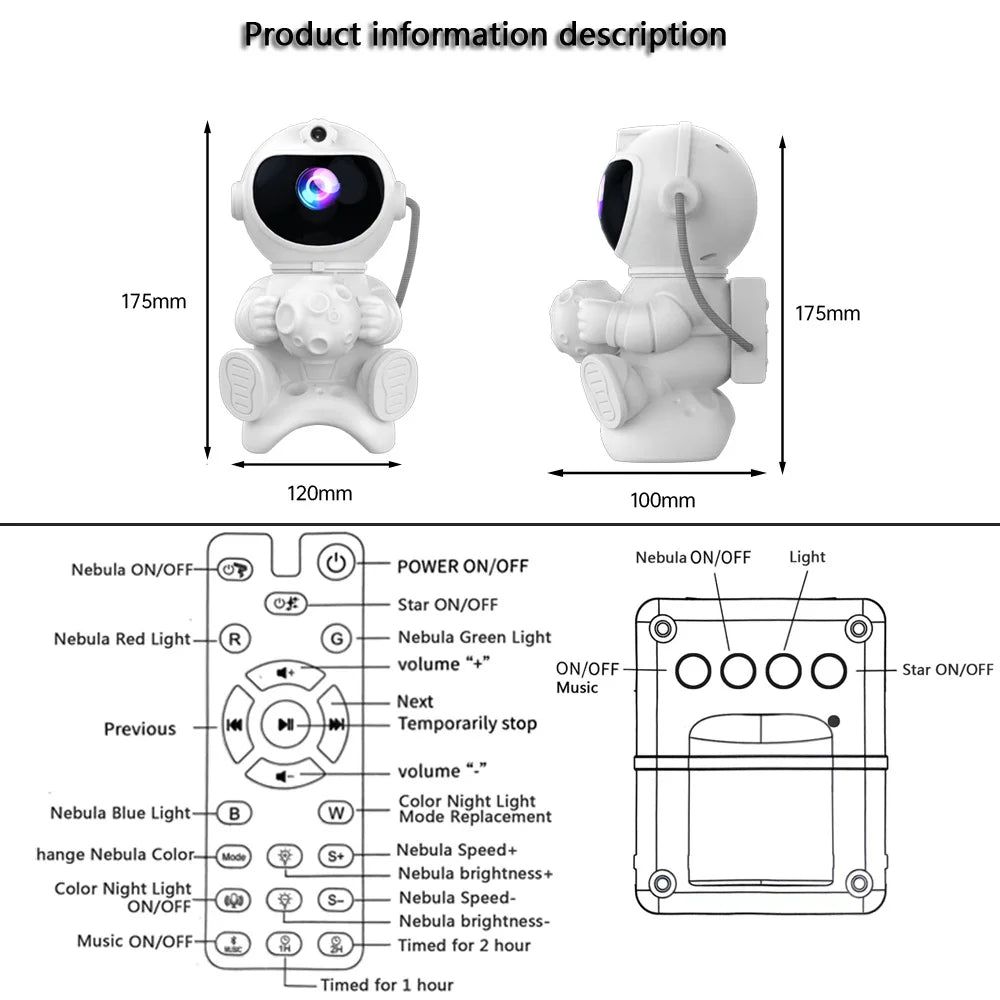 GalaxyGlow™ Astronaut Projector