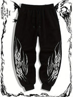 Men's Gothic Streetwear Jogger Pants – Graphic Hip Hop Cargo Sweatpants