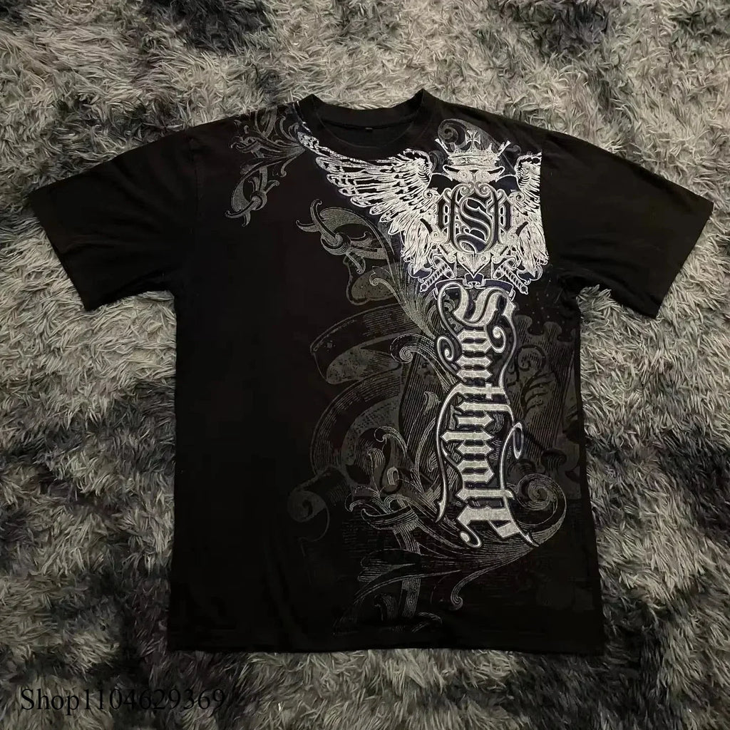 Y2K Gothic Oversized Graphic T-Shirts | Premium Streetwear Tee