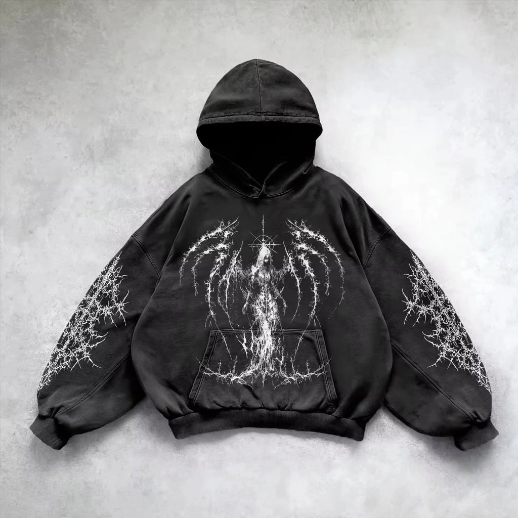 Y2K Gothic Graphic Oversized Hoodie | Premium Streetwear Collection