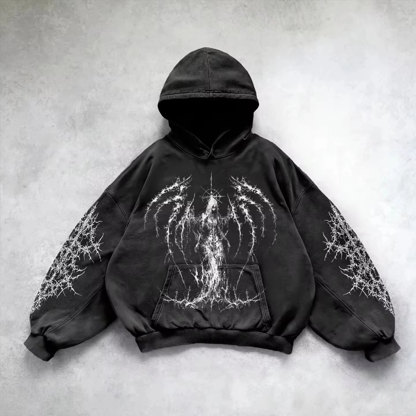 Y2K Gothic Graphic Oversized Hoodie | Premium Streetwear Collection