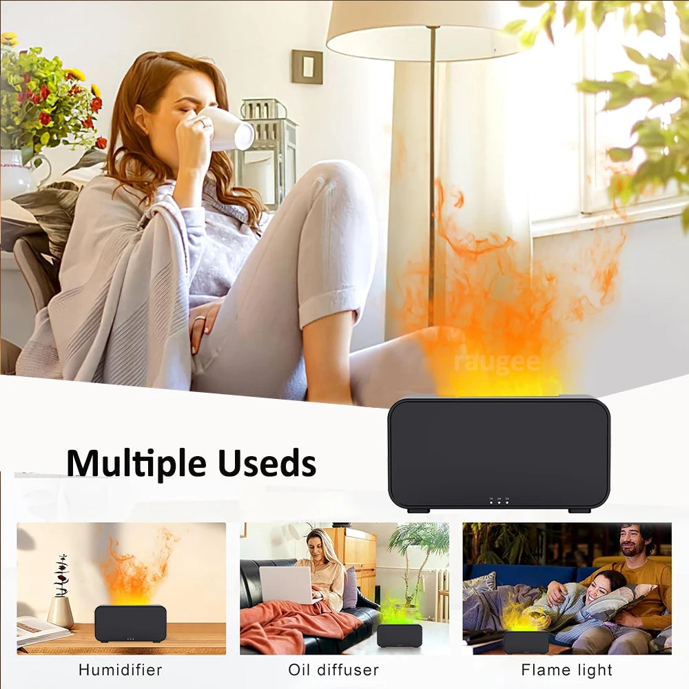 Zotion Flame Aroma Diffuser - LED Essential Oil Humidifier