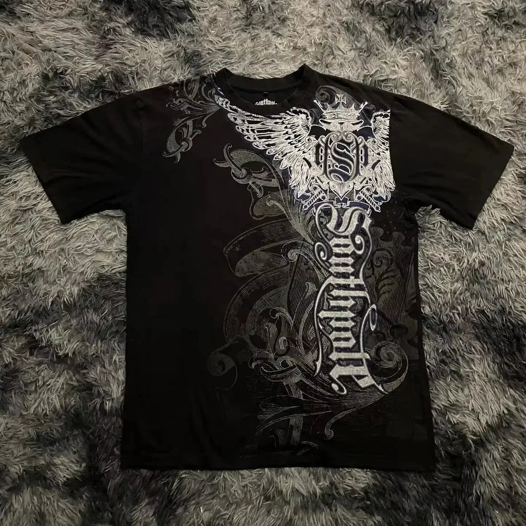 Y2K Gothic Oversized Graphic T-Shirts | Premium Streetwear Tee