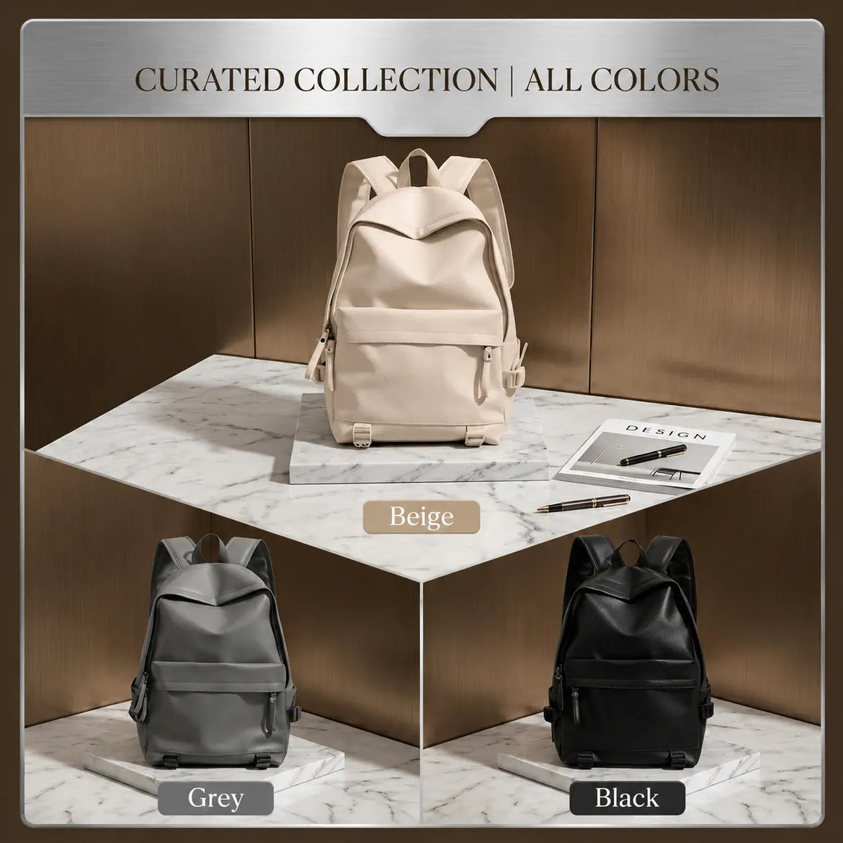 Plain Waterproof College Backpack - Lightweight Casual Daypack, Nylon Multi Compartment Book Bag for School, 15.6-Inch Padded Laptop Compartment, Travel Daypack for Men & Women, Tiktok Shop Back to School Item