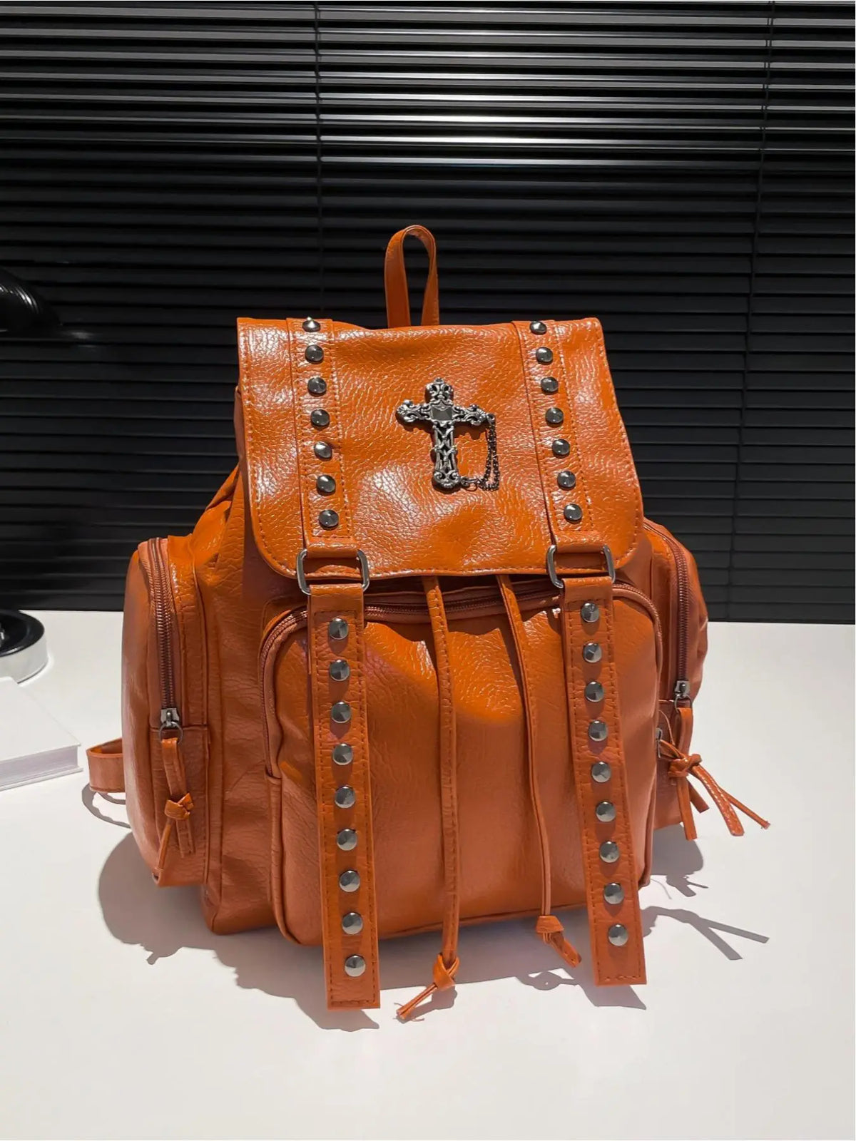 Punk Style Rivet Decor Backpack, Fashionable Urban Backpack for Women, Casual Trendy Daily Commuting Bag, Versatile High-Quality Backpack, Casual Backpacks