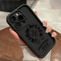 Trendy Gothic Floral Letter Cross Slim Phone Case for Iphone 17 16 15 14 Pro Max 13 12 11 XR XS plus Air Shockproof anti Scratch Protective TPU Cover Gift Birthday Valentine Christmas