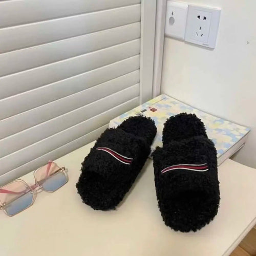 Outdoor Sports Slippers Unisex Mens and Women'S Cozy Fuzzy Plush Slippers for Lndoor Outdoor