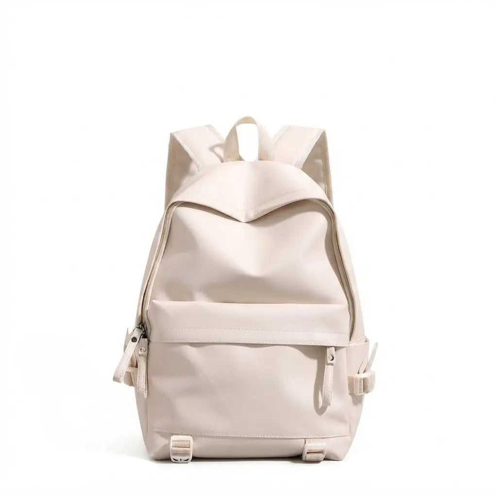 Plain Waterproof College Backpack - Lightweight Casual Daypack, Nylon Multi Compartment Book Bag for School, 15.6-Inch Padded Laptop Compartment, Travel Daypack for Men & Women, Tiktok Shop Back to School Item